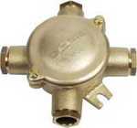 112A- BRASS CASING & COVER 4 WAY HNA JUNCTION BOX